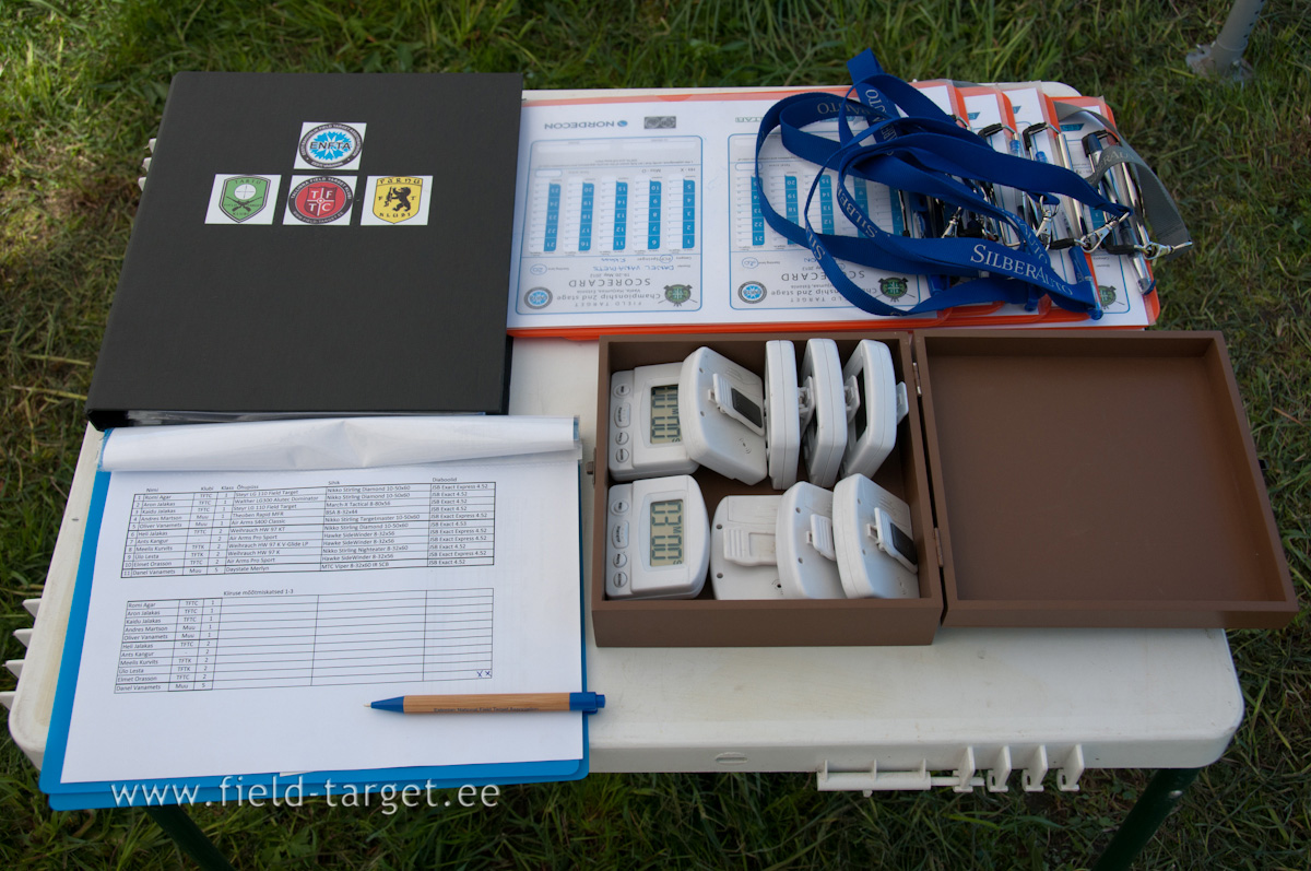 Sekretäri laud ja tulemuskaardid- check!